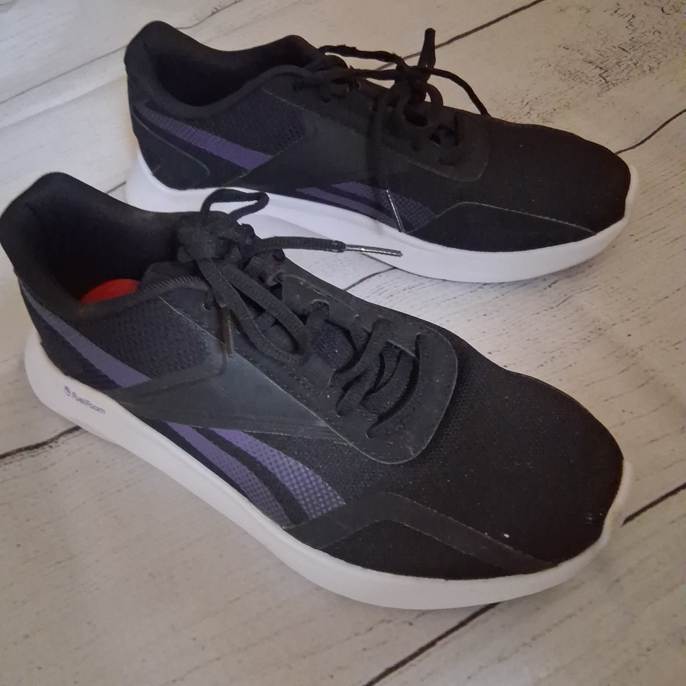 Reebok Black and Purple Sneakers